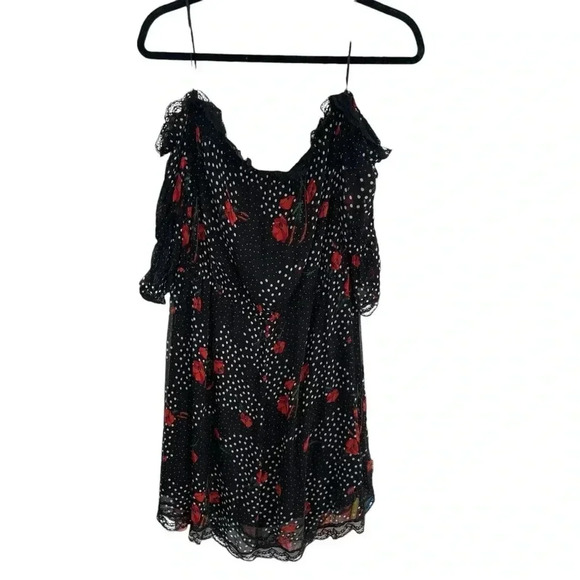 The Kooples Popi Off Shoulder Lace Mini Dress - Picture 6 of 8